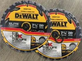 Dewalt 885911704670 Elite Series Framing And Demolition - 7 1/4 Skill-saw Blade Lot Of 2