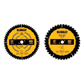Dewalt 885911747622 Miter Saw Blade Combo Pack 12 Inch Blades 40 Tooth And 60 Fine Finish