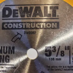 D9052 Dewalt Aluminum Cutting Blade 5-3/8 Inch 30 Carbide Teeth New