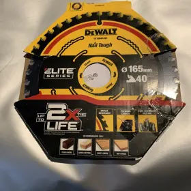 Dt10640-qz Dewalt 6.5 Inch /20mm 40t Construction Circular Saw Blade
