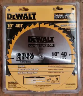 Dw3114 Dewalt 10 Inch 40t Table Circular Saw Blade - 6 Blades
