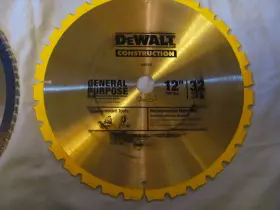 Dw3123 Dewalt Used 12 Inch Construction Miter 32t Teeth Circular Saw Blade