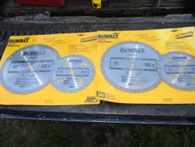 Dw3197 Dewalt 2 Sets 10ftft Finishing Blade 60 Teeth Carbide Tipped 16 4 Bl