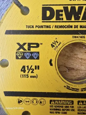 Dw4740s Dewalt 4 1/2 Inch Part Number Masonry Blade For Angle Grinder