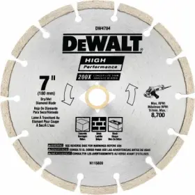 Dw4784 Dewalt Hp Segmented Diamond Circular Saw Blade 7 Inch -