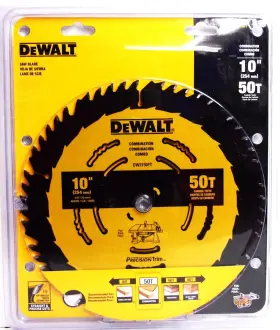 Dw7150pt Dewalt J - 10 Inch X 50t Combination Saw Blade