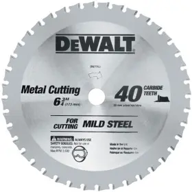 Dw7763 Dewalt Ferrous Metal Cutting Circular Saw Blade 6-3/4 Inch 40t Carbide Tipped