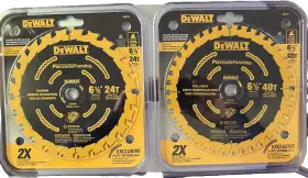 Dw9199 Dewalt Dw9196 Lot Of 4 6.5 Inch Saw Blades 24t And 40t Sealed