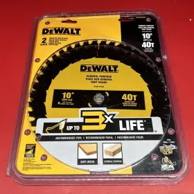 Dwa1040cmb Dewalt 2-pack 10 Inch 40-tooth General Purpose Circular Saw Blades