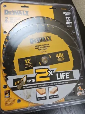 Dwa1240cmb Dewalt 12-in 40t Combo Pack Saw Blade 2 Circular Blades