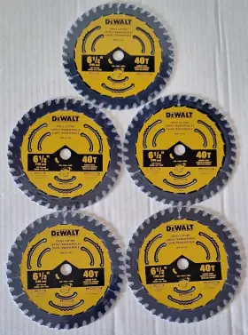 Dwa161240 Dewalt 5 6-1/2 Inch Carbide 40t Cordless Circular Saw Blades Finish 40