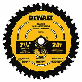 Dwa171424 Dewalt Circular Saw Blade Tungsten Carbide 24 Teeth 7-1/4- Inch