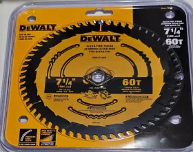Dwa171460 Dewalt 7 1/4 Inch Ultra Fine Finish Circular Saw Blade 60t -