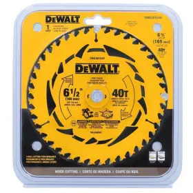 Dwa261240 Dewalt 6-1/2 Inch D X 5/8 Tungsten Carbide Tipped Circular Saw Blade 40 Teeth