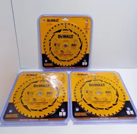 Dwa281440 Dewalt Lot Of 3 8-1/4 Inch 40t Circular Saw Blade Fine Finish Wood Cutting
