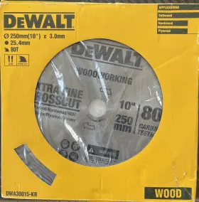 Dwa30015-kr Dewalt Dwa30015 New 250x2.0mmx80t Extra Fine Circular Saw Blade