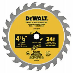 Dwa412tct Dewalt 4-1/2 Inch 24t Wd Saw Blade