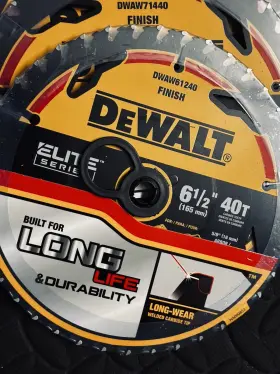 Dewalt Dwa71440 6-1/2 Inch 40t Carbide Circular Saw Blade For Wood