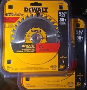 Dwa7538 Dewalt Lot Of 2 Blades - 5-3/8 Inch 30t For Cutting Heavy Guage Steel Boomer