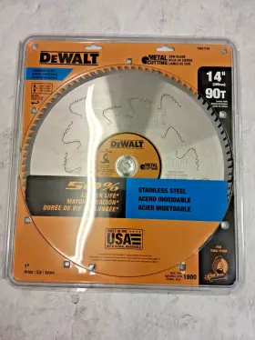 Dwa7749 Dewalt Circular Saw Blade 14 Inch Dia 90 Teeth .07 In Cut Wd 1 Arbor Size