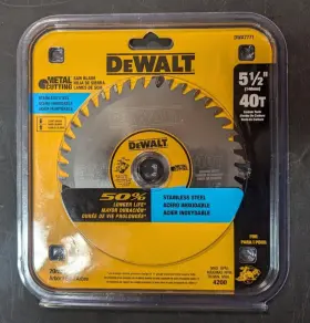 Dwa7771 Dewalt 40t 5-1/2 Inch Stainless Steel Circular Saw Blade Brand New