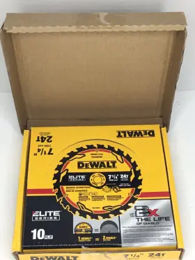 Dwaw71424 Dewalt 10 Pack Of Elite 7-1/4 Inch X 24-tooth Carbide Circular Saw Blades