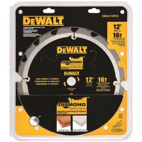 Dwk3216pcd Dewalt 12in 16t Diamond And 14in 48t Carbide Circular Saw Blades Fiber Cement Wood