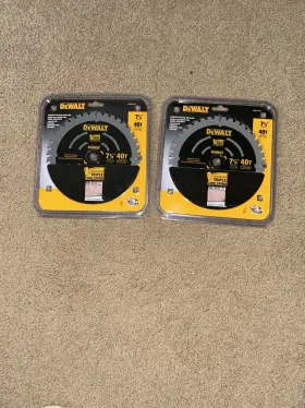 N267144 Dewalt 7-1/4 Inch 40t Composite Decking Blade Lot Of 2 Triple Chip Grind New