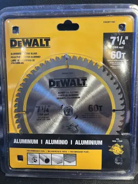 Dwam71460 Dewalt Na034920 7 1/4 Inch 60t Aluminum Cutting Blade Titanium Carbide Composite