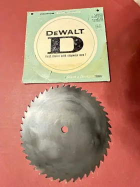 R954 Dewalt Rare Vintage 9 Inch Combination Novelty Tooth Premium Saw Blade Part No