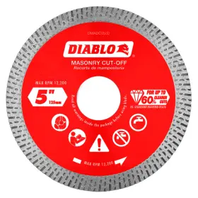 Diablo 008925154990 J Dmadc0500 5 Inch Diamond Continuous Rim Masonry Cut-off Disc