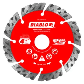Diablo 008925155034 J Dmadst0450 4-1/2 Inch Diamond Segmented Turbo Masonry Cut-off Blade