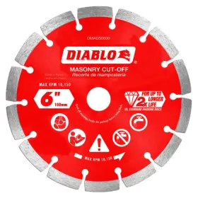 Diablo 008925155140 J Dmads0600 6 Inch Diamond Segmented Masonry Cut-off Disc