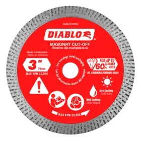 Diablo 008925161271 J Dmadc0300 3 Inch Diamond Continuous Rim Masonry Cut-off Disc