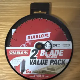 215da779 Diablo 6-1/2 In 24 Tooth Carbide Circular Saw Blade For Wood 2 Pack