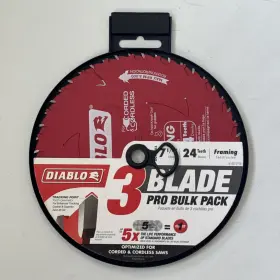 2610072918 Diablo 7.25 Inch 24 Teeth 3 Blade Pro Bulk Pack