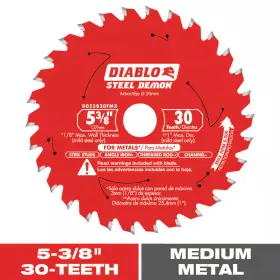Diablo 313019131147 Steel Demon 5-3/8 Inch X 30-tooth Metal Cutting Circular Saw Blade With Bushings