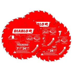 Diablo 313024983908 Framing Circular Saw Blade Tracking Point 7-1/4 Inch X 24-tooth 3 Pack