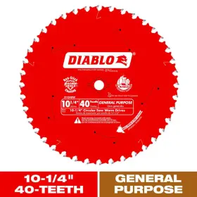 Diablo 313036612667 10-1/4 Inch X 40-teeth General Purpose Beam Saw Blade