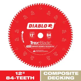 Diablo 313040973938 12 Inch X 84-teeth Trexblade Circular Saw Blade For Composites And Plastic