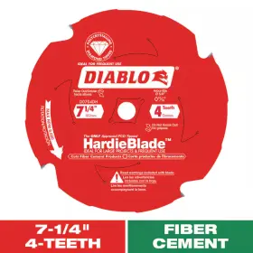 Diablo 313041868813 7-1/4 Inch X 4-teeth Hardieblade Saw Blade For Fiber Cement