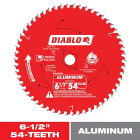 Diablo 313043496489 6-1/2 Inch X 54-tooth Aluminum Cutting Circular Saw Blade Metal Medium