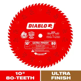 Diablo 313048244214 10 Inch X 80-tooth Ultra Finish Saw Blade For Wood