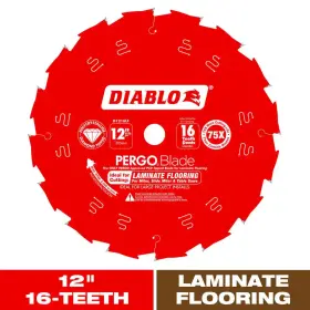Diablo 313050068006 12 Inch X 16-teeth Pergoblade Saw Blade For Laminate And Wood Flooring