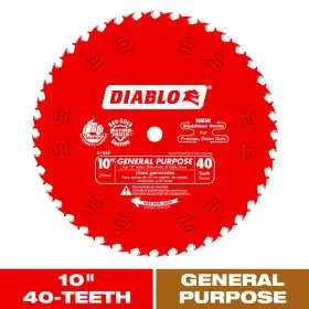 Diablo 313098542537 10 Inch X 40-tooth General Purpose Circular Saw Blade Value Pack 2-pack