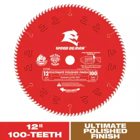 Diablo 313101561586 12 Inch X 100-tooth Ultimate Polished Finish Saw Blade For Wood