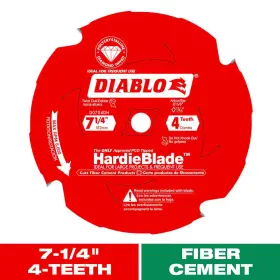 Diablo 313114246296 7-1/4 Inch X 4-teeth Hardieblade Saw Blade For Fiber Cement