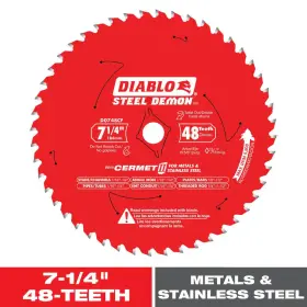 Diablo 445000602671 7-1/4 Inch Steel Demon Cermet Ii Circular Saw Blade For Metal And Stainless