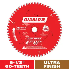 Diablo 445002796767 6-1/2 Inch X 60 Teeth Ultra Finish Saw Blade