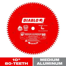 Diablo 445007694624 10 Inch X 80-teeth Non-ferrous / Plastic Cutting Saw Blade Metal Freud